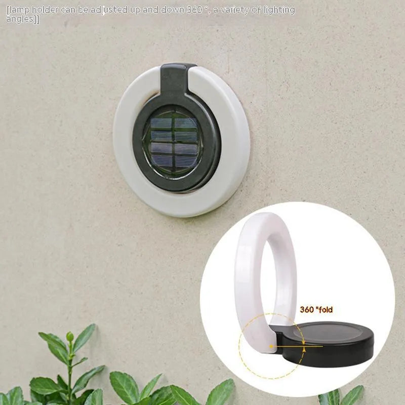 Outdoor solar underground light with waterproof construction and folding aperture design