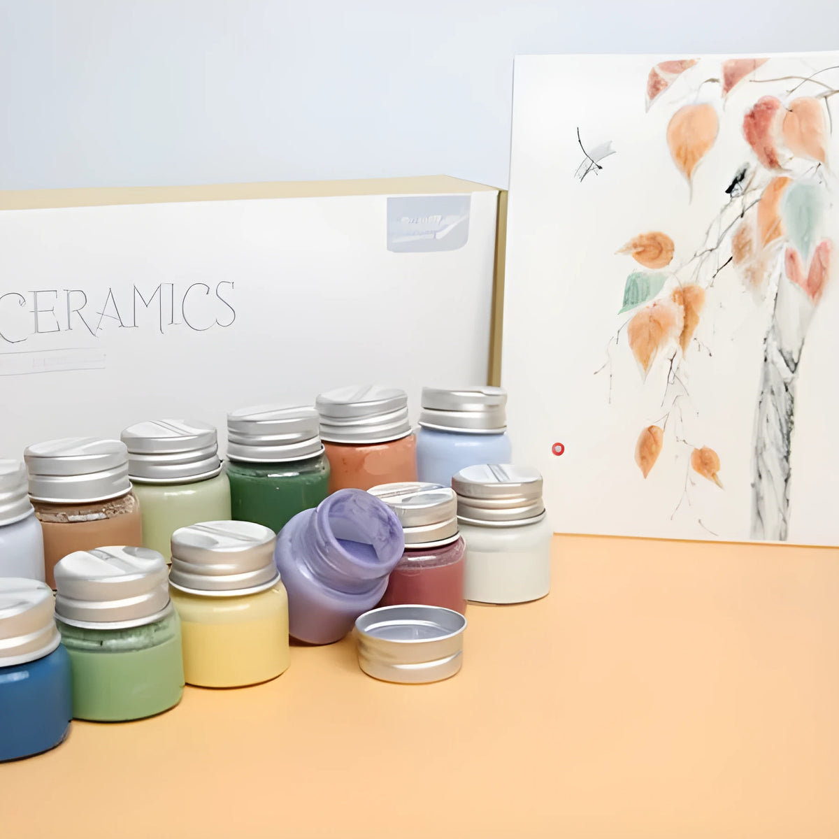 Morandi colour glaze ceramic high temperature paint for pottery kiln firing at 1250-1350°C