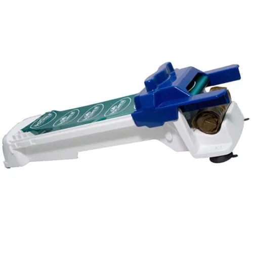 Blue vegetable roll meat roller kitchen gadget 36cm on countertop
