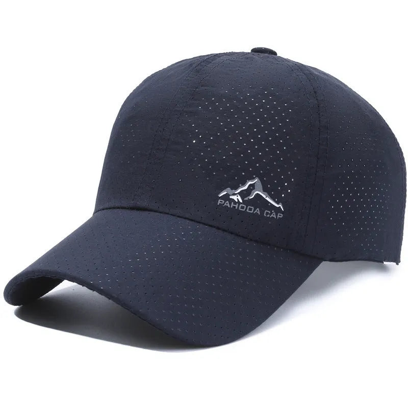 Adjustable polyester baseball cap in dome crown style for summer sun protection