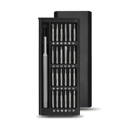 24-piece magnetic precision screwdriver set with multiple bits and handles for electronics repair