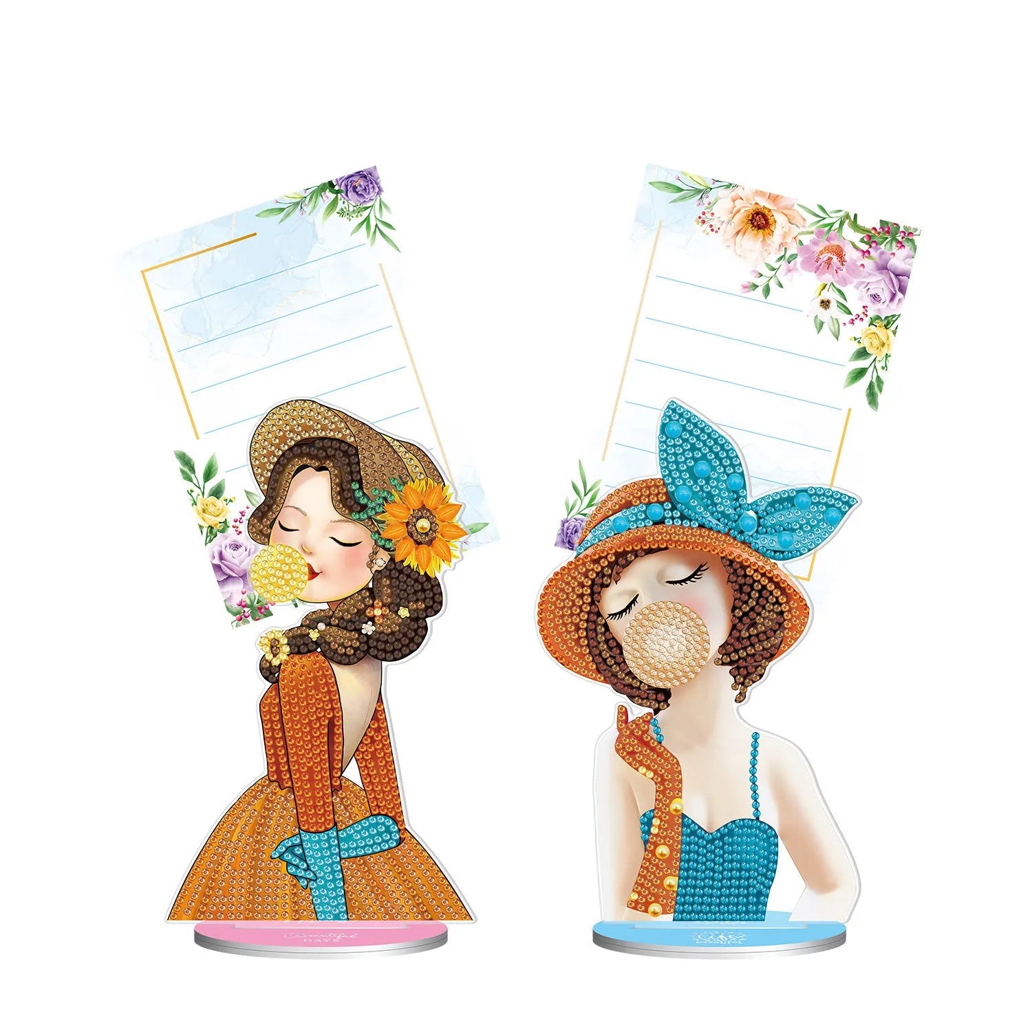 American-style handmade diamond painting desktop note clip decorative set with frameless construction