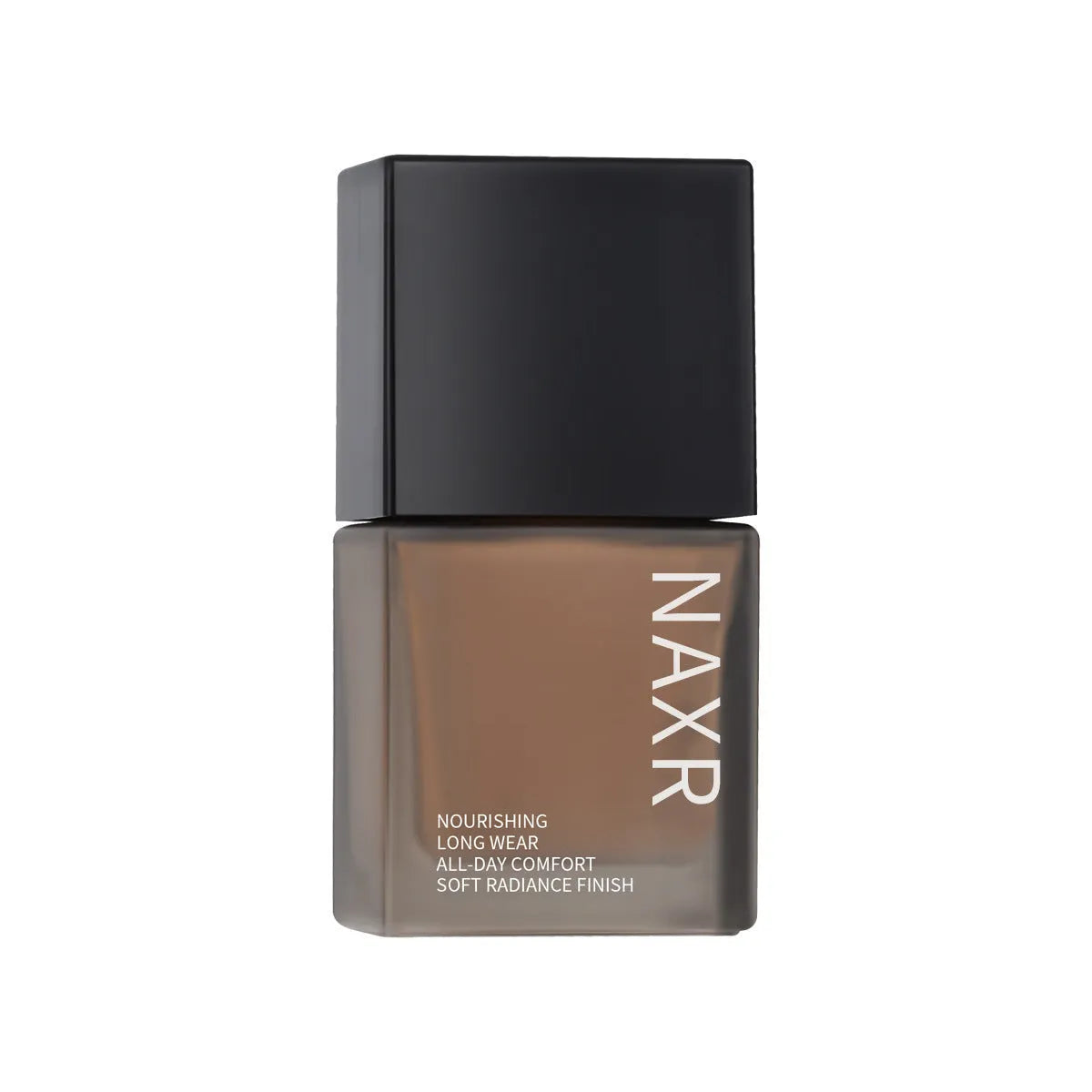 Liquid foundation bottle for oil control and brightening, available in Natural Colour and Ivory White shades.