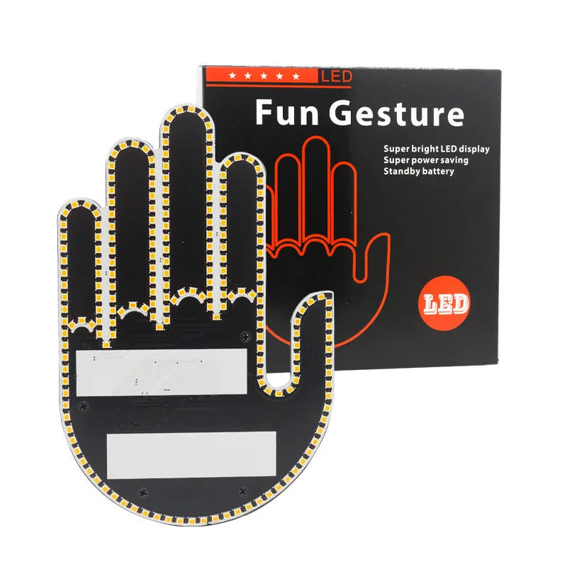 Car finger light with remote control, ABS 5V gesture warning light for general vehicle models