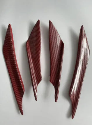 Carbon fibre pattern ABS plastic car bumper blade or front lip spoiler kit