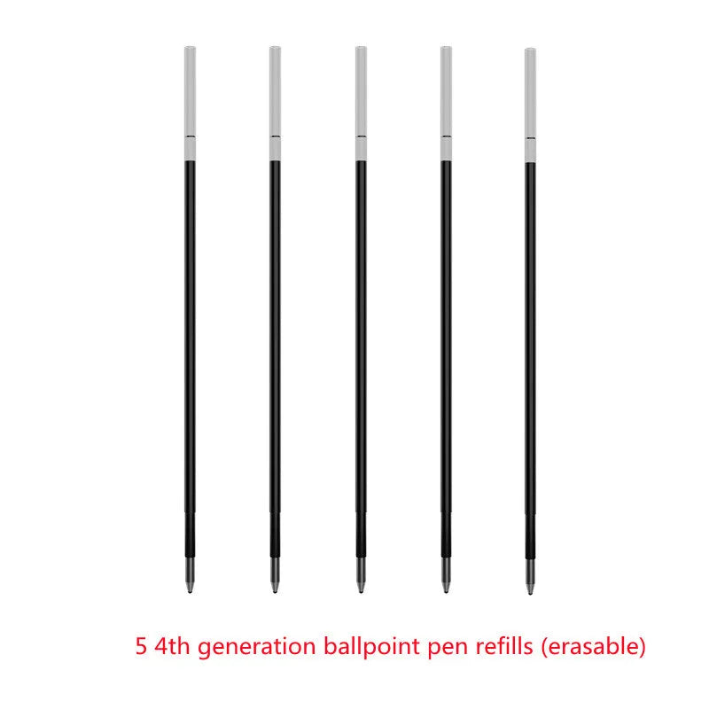 A4 loose leaf refill pad and nine metal-core pen refills for 6-hole spiral notebooks.