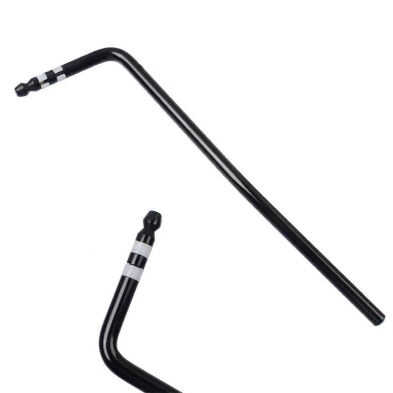 Guitar tremolo bar replacement arm in gold, silver, black, and blue chrome finishes.