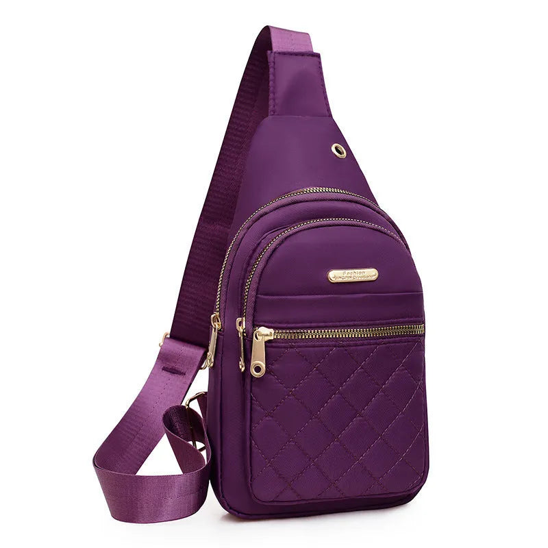 Men's crossbody sports chest bag in Oxford cloth available in multiple colours.