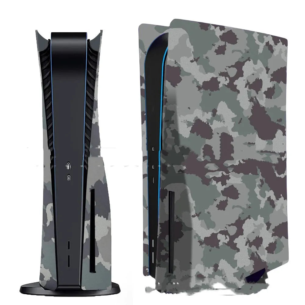 PS5 camouflage shell with cooling hole, ABS cover, 43 x 28 x 5.5 cm, P5 1.0 CD ROM Board