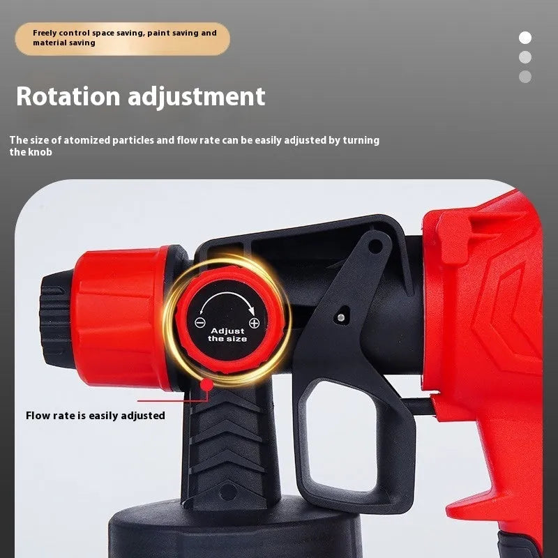 Electric high pressure paint spraying gun 850W portable suction feed with 1.8mm nozzle and US plug