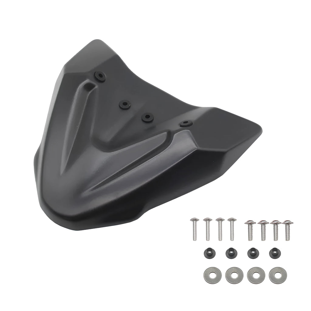Fixed wind front wing motorcycle accessory for Adventure ADV models in black ABS plastic