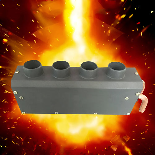 Long small metal car heater with four-hole copper pipe core for 12V 24V vehicles