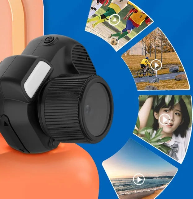 Black Y3000 HD outdoor sports camera with small display screen on compact body