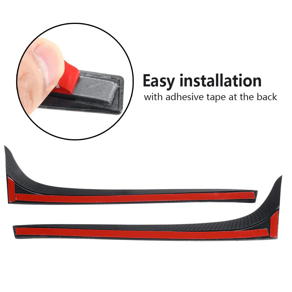 Glossy black ABS plastic rear window side spoiler wing for Volkswagen Golf 7 MK7 car.