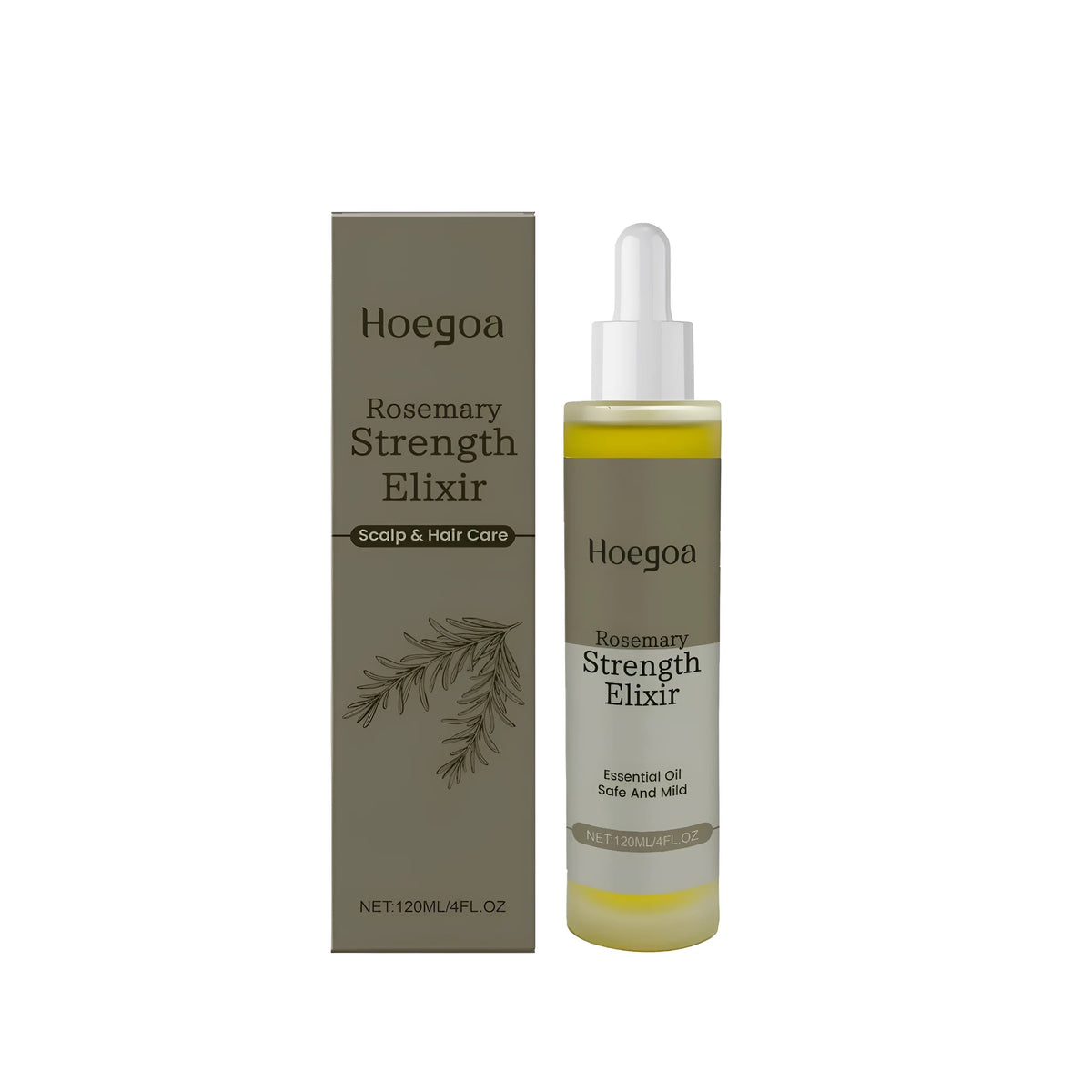 120ml bottle of rosemary hair tonic concentrate with ginger root oil and vitamin E
