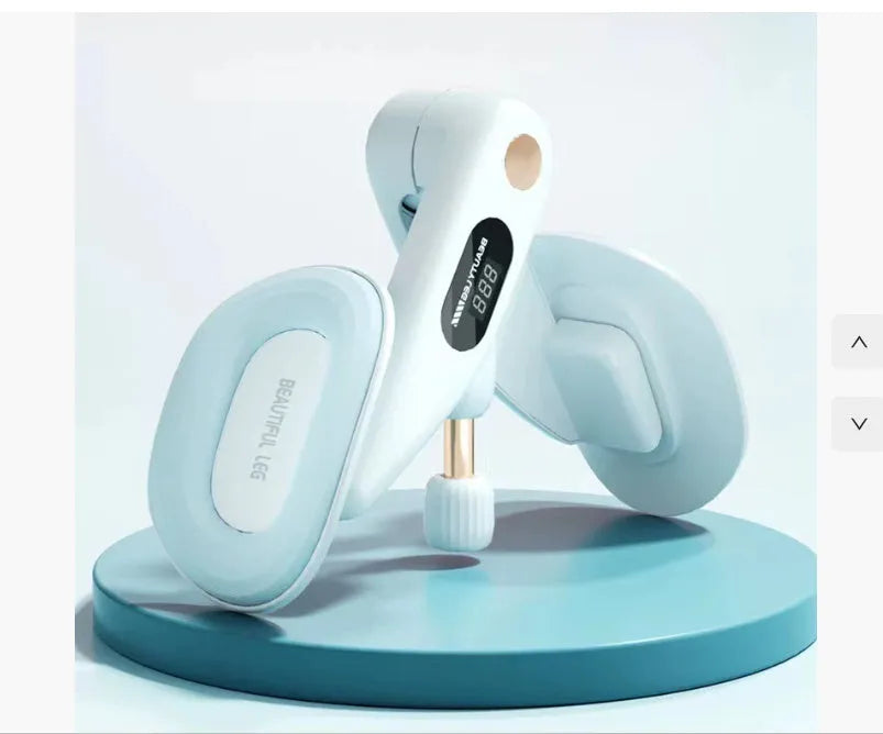 Pelvic floor muscle trainer device with digital counting display and foam cushioning