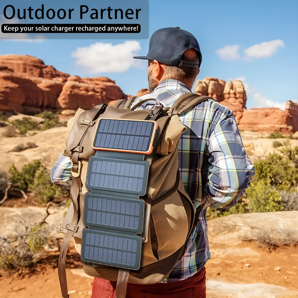 Outdoor solar phone charger with leather exterior in multiple colour options