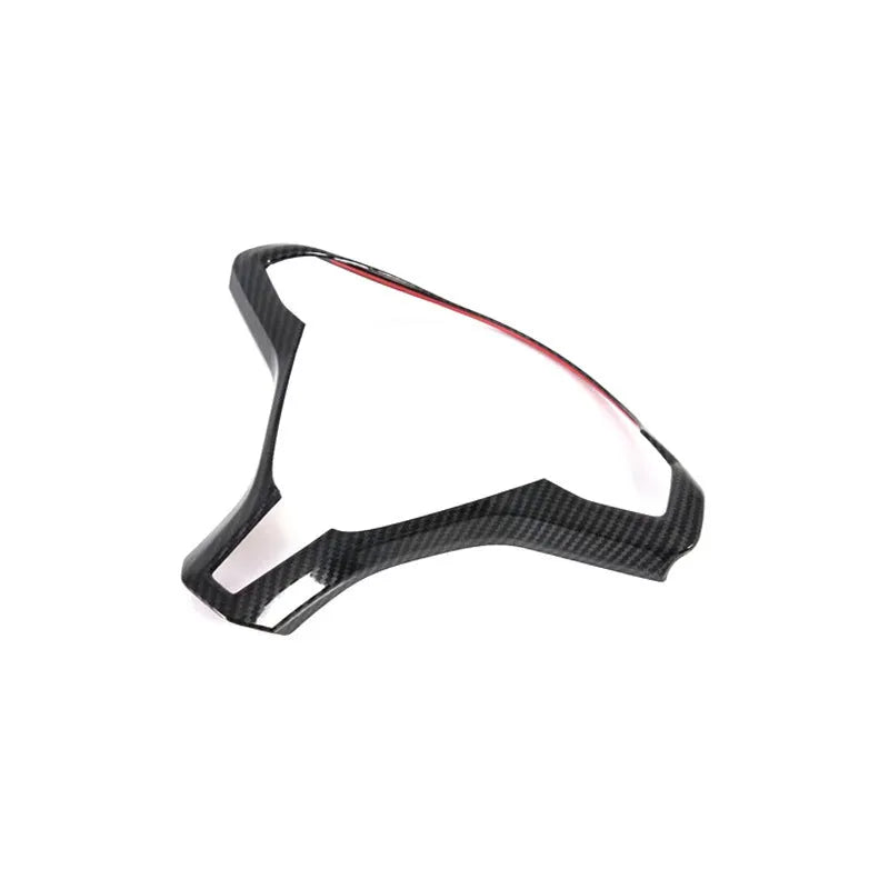 Black carbon fibre colour steering wheel decorative trim frame for Tesla Model S