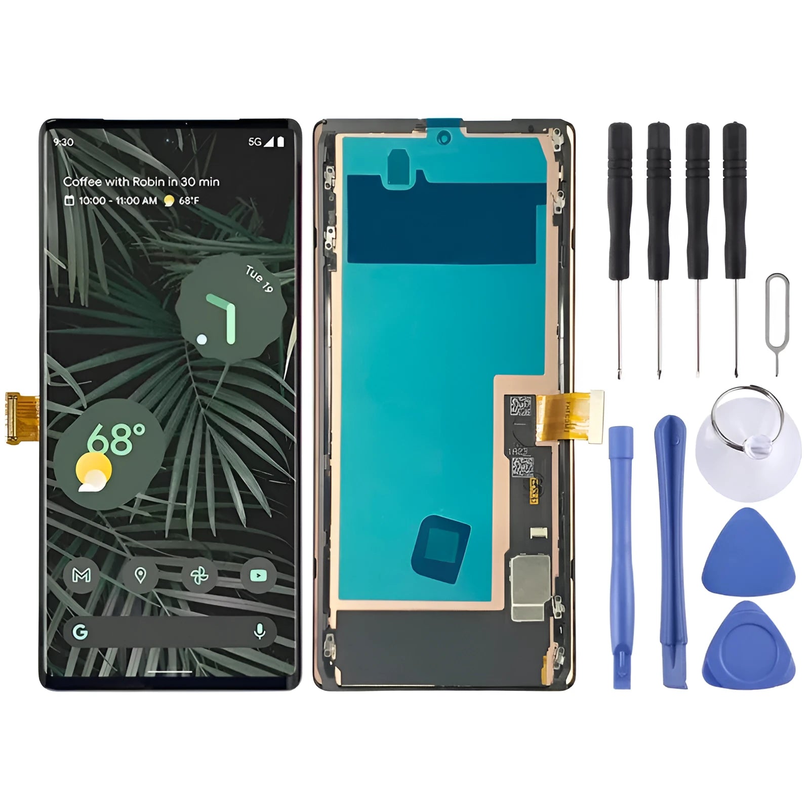 For Google Pixel 6 Pro G8VOU OLED LCD touch assembly with frame replacement screen
