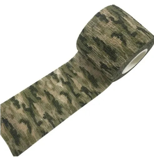 Camouflage self-adhesive elastic bandage 5cm non-woven wrap for first aid support