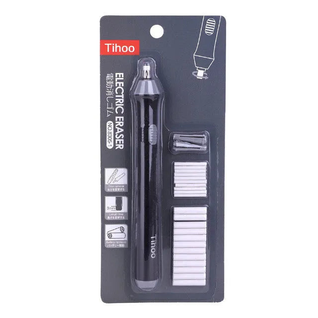 Electric eraser geometry modelling plastic black and grey 166x15mm
