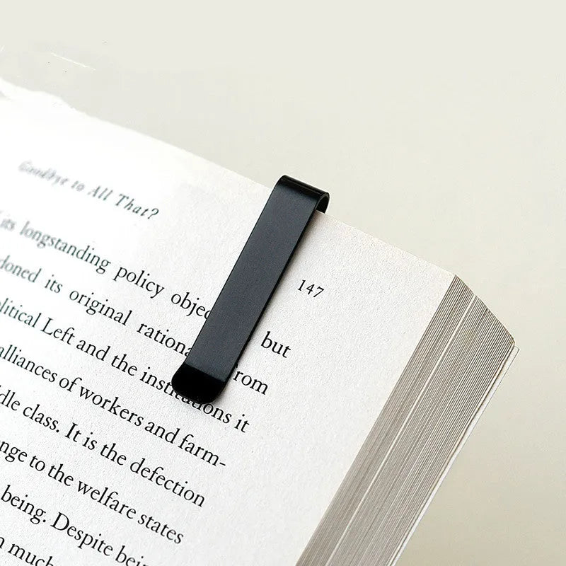 Black aluminium bookmark ruler with laser engraved 15 cm scale markings