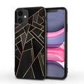 Marble pattern iPhone phone case with TPU and PC waterproof drop-resistant protection