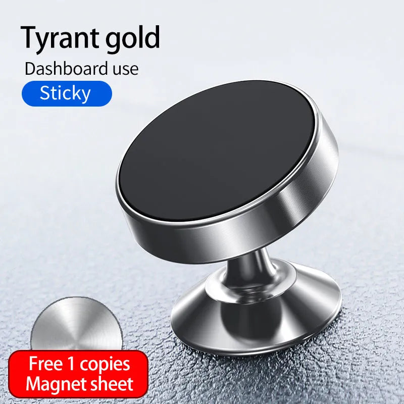 Car phone holder with magnetic suction cup and 4 samarium magnets in black colour