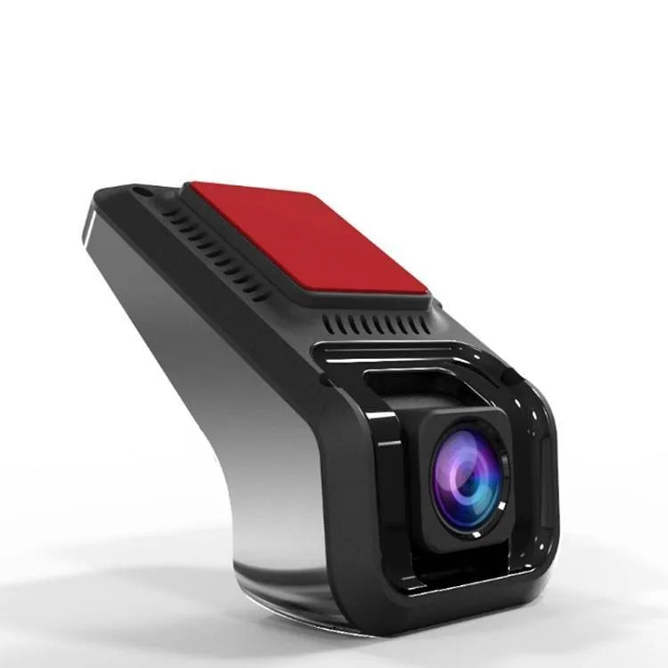 Red USB driving recorder with starlight night vision and 150-degree wide-angle lens for Android navigation