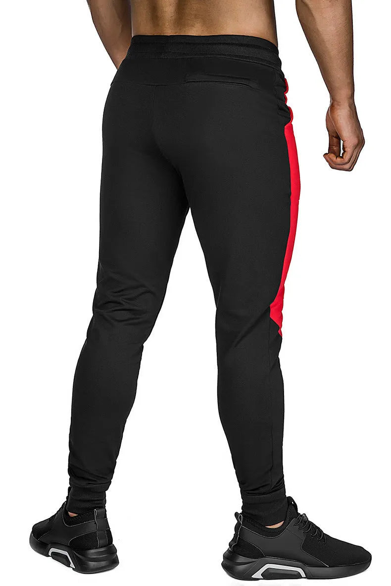 Men's cotton casual sweatpants in straight-leg style with drawstring waist available in multiple colours