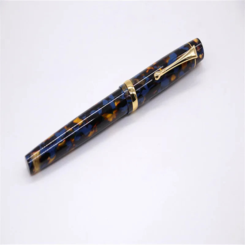 Acrylic fountain pen in multiple colours including black, blue, green, pink, and red