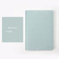 A5 dotted notebook with imitation leather cover in blue or pink, 100gsm dot grid paper and locking plastic binding