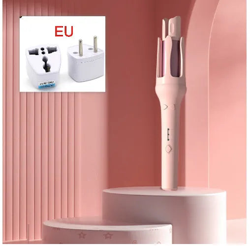 32mm automatic hair curler in white or chigo colours with pink, purple, beige, or green accents