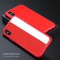 Magnetic flip case with clear tempered glass screen protector for iPhone models in black colour
