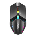 M3 wired USB mouse in black, 124x63x39mm, with 800, 1200 and 1600 DPI settings