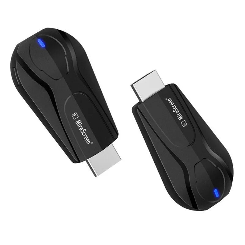 Black wireless screen player with HDMI port for smartphone content sharing