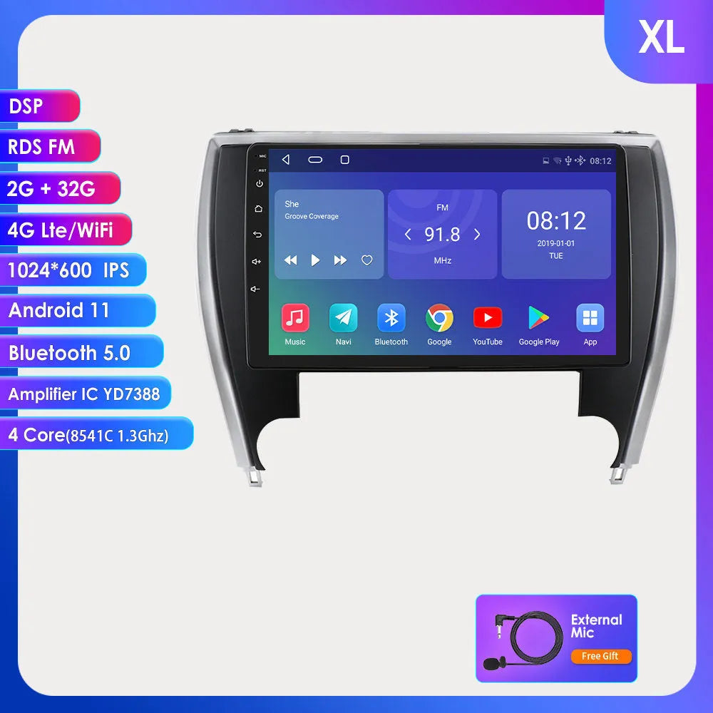 10-inch car navigator all-in-one machine for Toyota Camry 2015 with metal ABS construction