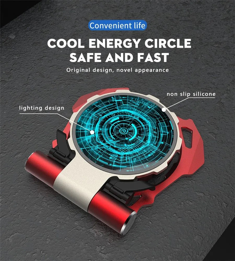 Iron Man metal QI wireless charger stand with 15W fast charging pad and silicone base