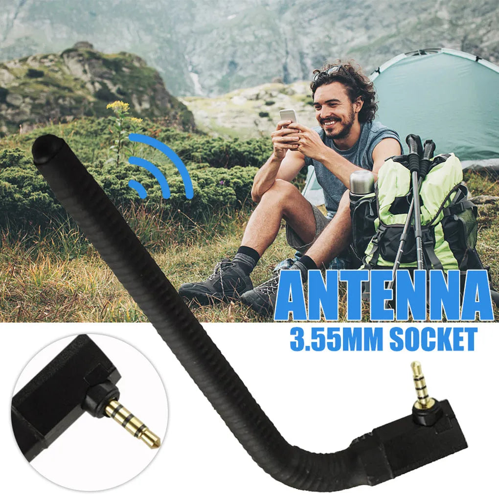Mobile phone signal enhancement antenna with adsorption base, measuring 13.6cm long by 2.76cm wide