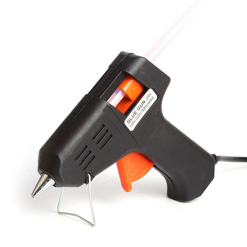 20W small glue gun with flat US plug, compact design for crafting and repairs