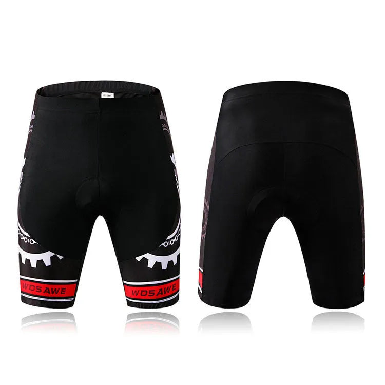WOSAWE black and red cycling shorts for men and women, polyester spandex, sizes S to XXL