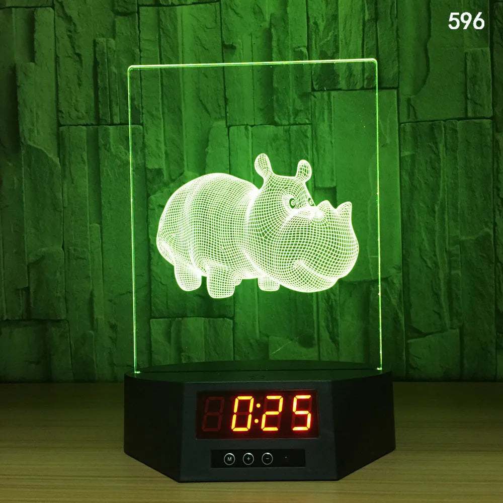 3D glowing dolphin night light LED table lamp with remote control on wooden surface