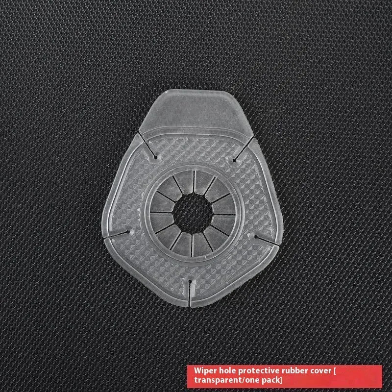 Car wiper hole protective cover in silicone PVC, size 7.5x9.8cm, black colour, dirt-proof design for windshield wiper base