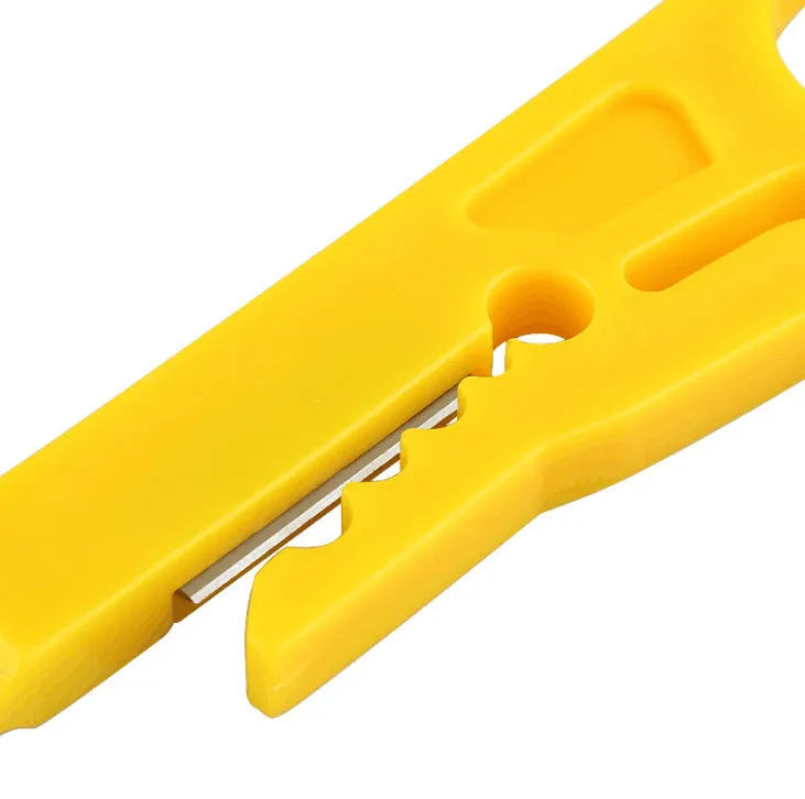 Yellow mini portable wire stripper tool with 0.6mm stripping diameter