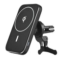 M6 black magnetic car bracket wireless charger with USB interface