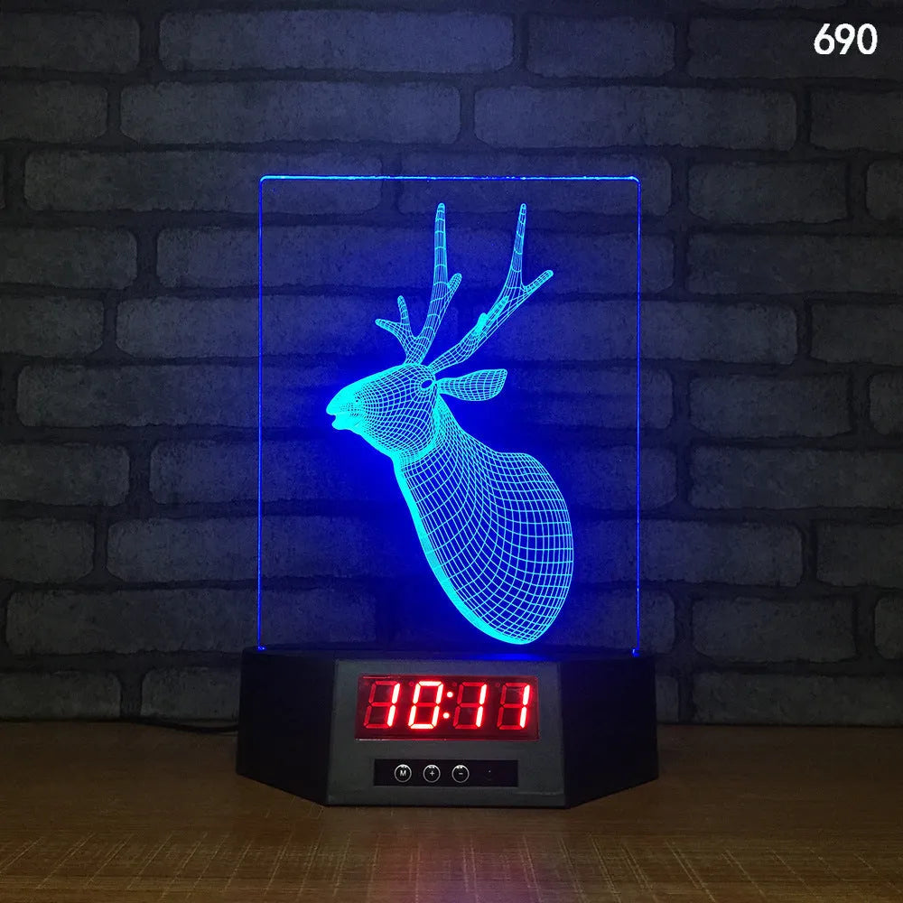 3D glowing dolphin night light LED table lamp with remote control on wooden surface