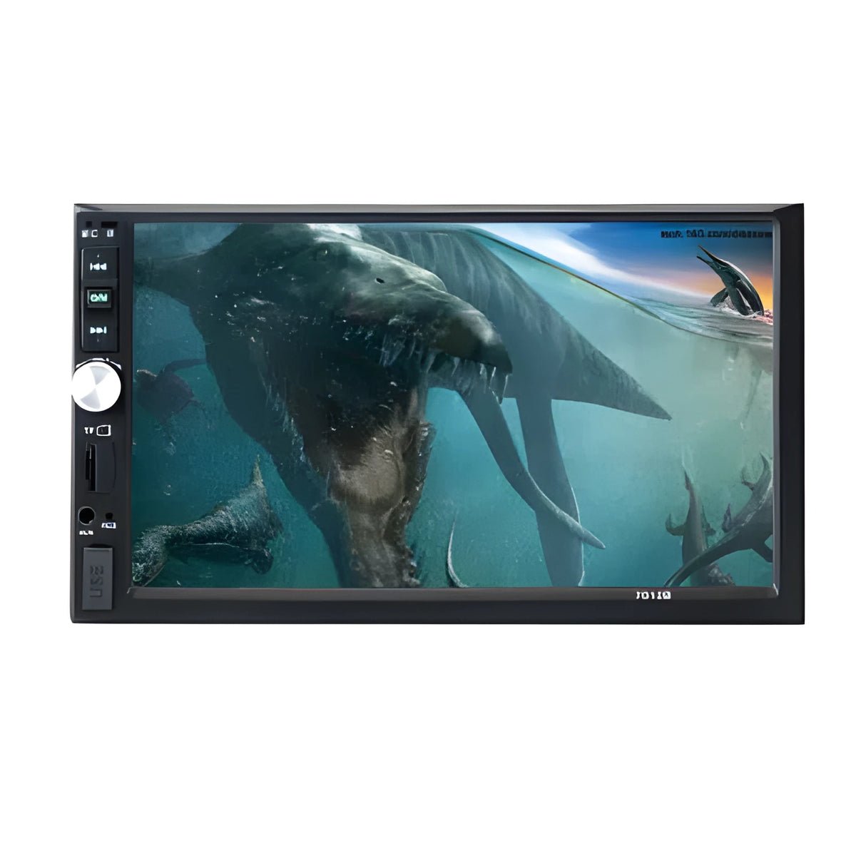 7 inch black car reversing display with LCD touch screen, Bluetooth, Mirror Link, and video input