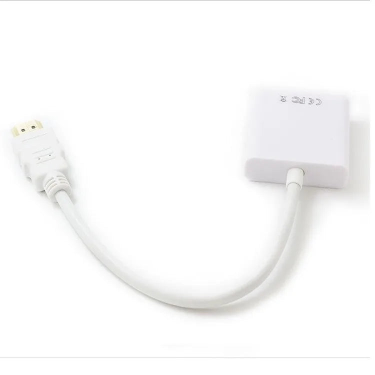 HDMI to VGA adapter cable with 0.3 metre copper wire and black/white colour options
