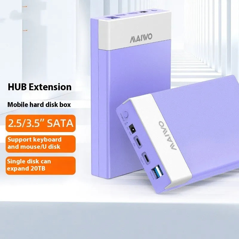 3.5 inch USB 3.0 SATA hard drive enclosure with ABS plastic case and power supply