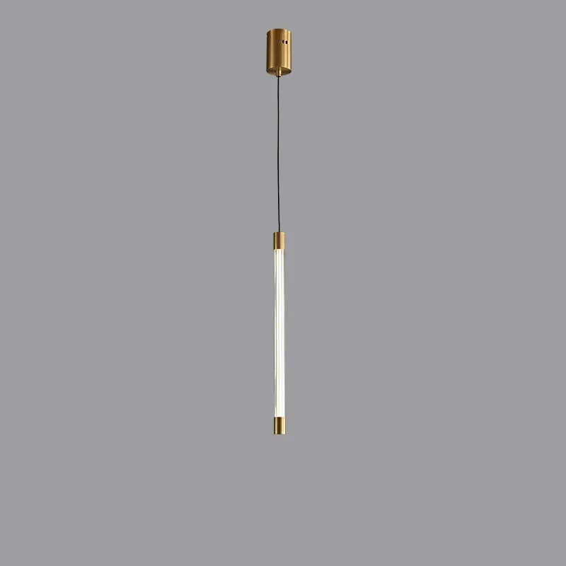 All copper duplex staircase long chandelier, LED pendant light, 800mm boundary dimension, 250cm height, single head